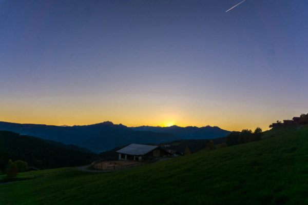 Sonnenuntergang in Hafling/Vöran